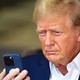 Donald Trump using a smartphone