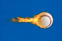 Baseball on fire