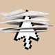 Illustration of a computer cursor piercing a bunch of newspapers