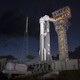 A Boeing capsule atop an Atlas V rocket prepares to launch from Cape Canaveral.