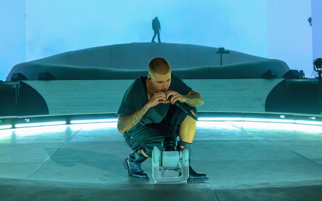 Justin Bieber performing at Coachella