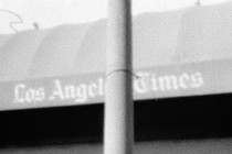 A photo of a Los Angeles Times awning