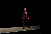 Trump on a stage