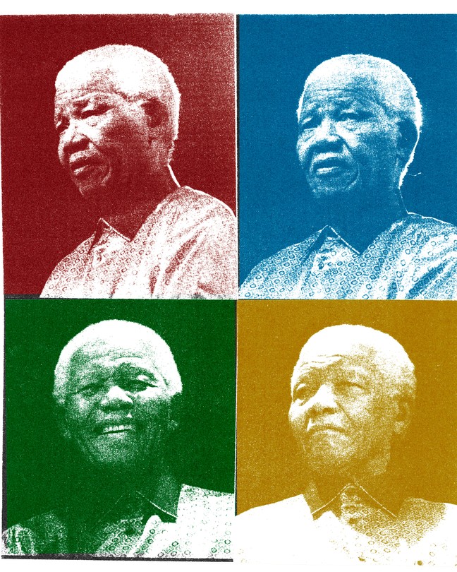 Colorized images of Nelson Mandela