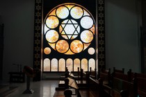 A photo of an empty synagogue