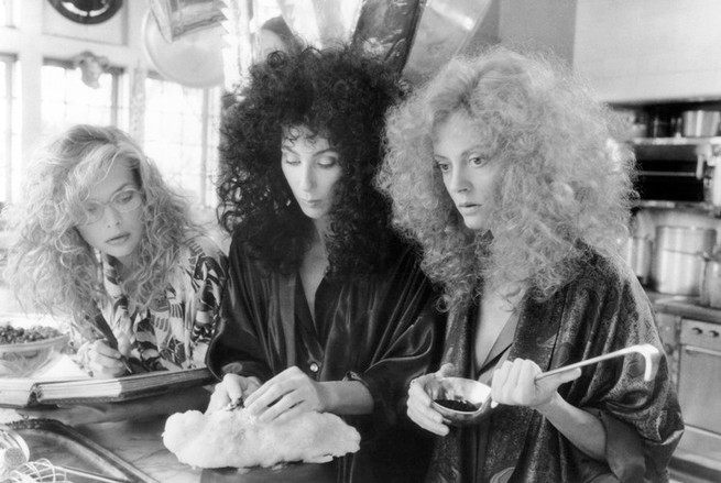 Michelle Pfeiffer, Cher, and Susan Sarandon in George Miller's The Witches of Eastwick