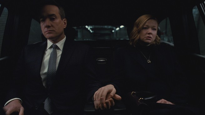 Matthew Macfayden and Sarah Snook in “Succession”