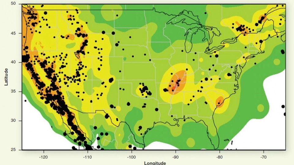fracking earthquakes map