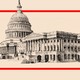 An illustration of the U.S. capitol with a red box