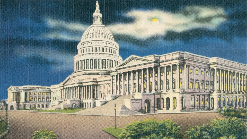 A postcard of the U.S. Capitol