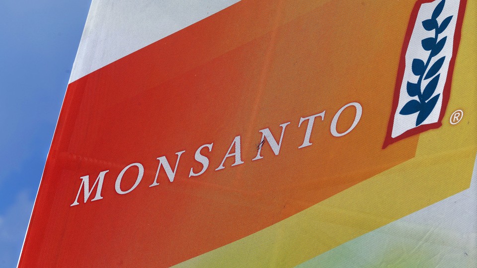 A Monsanto sign