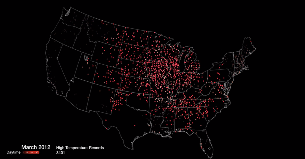 A Visualization of March Heat Breaking 15,000 Records in the U.S. - The ...