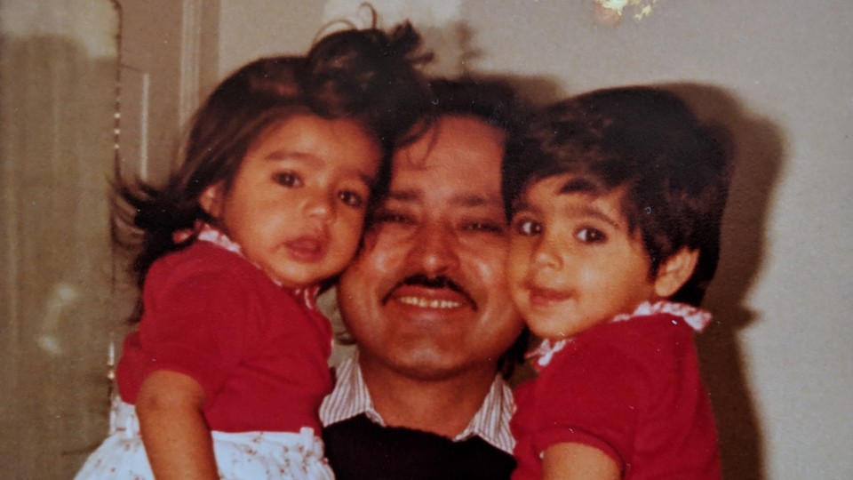Aarti Shahani with her father and sister