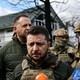 Ukrainian president Zelenskyy with his troops.