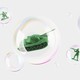 Illustration of toy soldiers, a tank, and a helicopter each floating in a bubble.