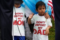 Immigration activists rally in Washington to demand the Trump administration protect the DACA program earlier this month.