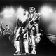 George Clinton and Garry Shider of the funk band Parliament-Funkadelic perform onstage circa 1977.