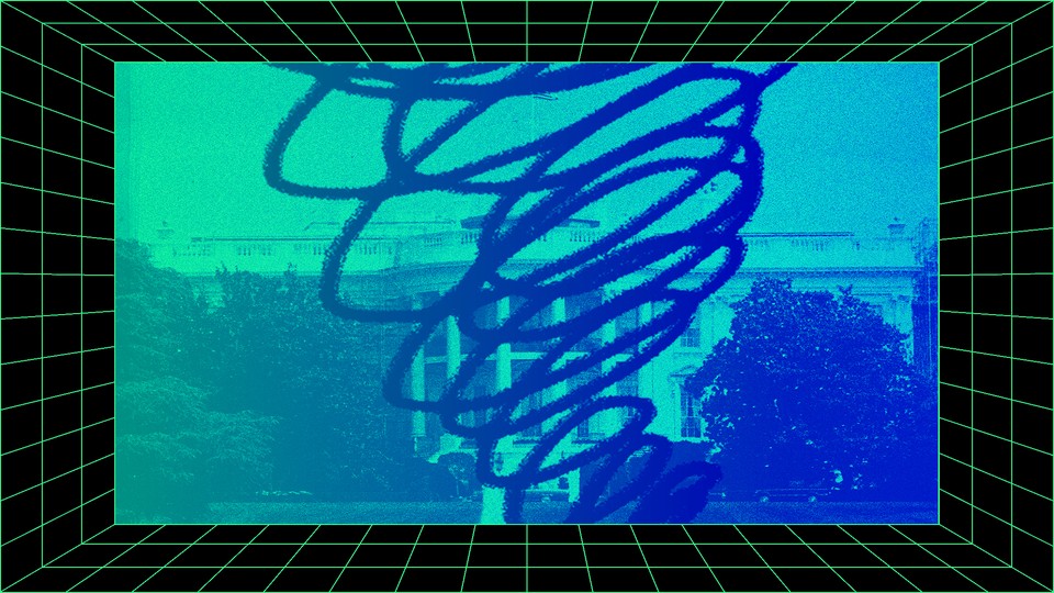 Tornado-like swirl over the White House