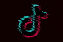 A blurry TikTok logo