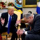 President Trump spoke with Chuck Schumer in the Oval Office on Tuesday.