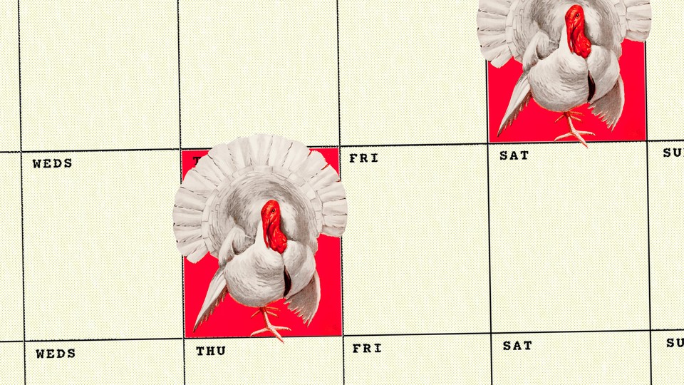 Multiple turkeys on a calendar