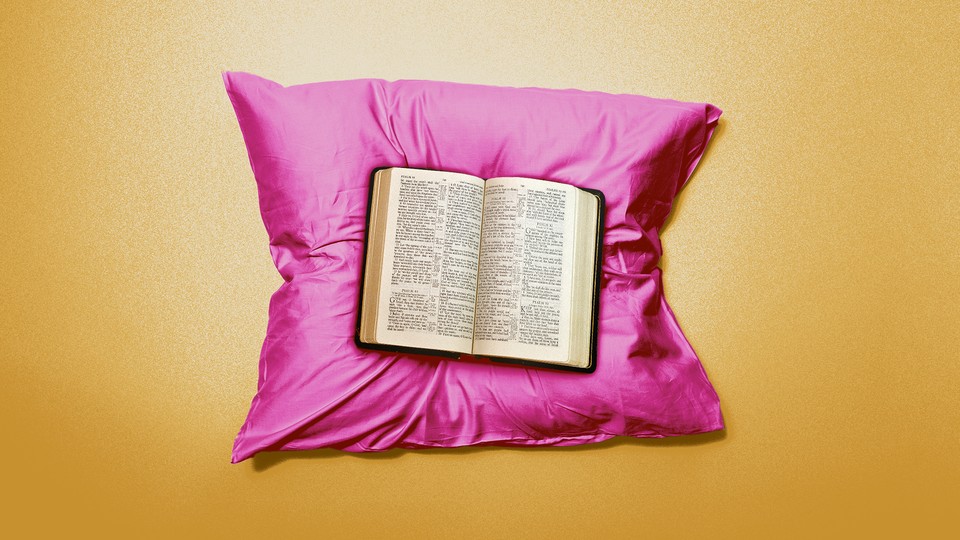 illustration of a bible on a pillow
