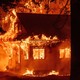 House burning in California