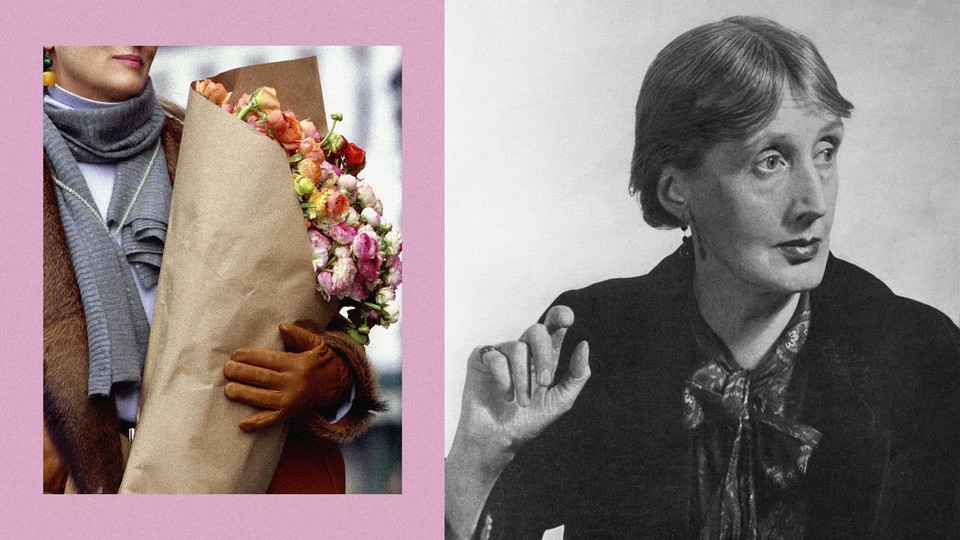 A still from The Hours and a portrait of Virginia Woolf