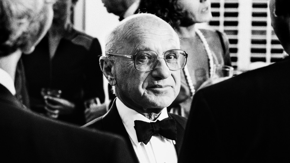 Black-and-white portrait of Friedman