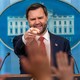 J. D. Vance taking questions in the White House press-briefing room