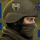 An illustration showing a Ukrainian soldier