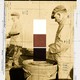 Illustration of Portuguese workers with white, brown, and black squares collaged over