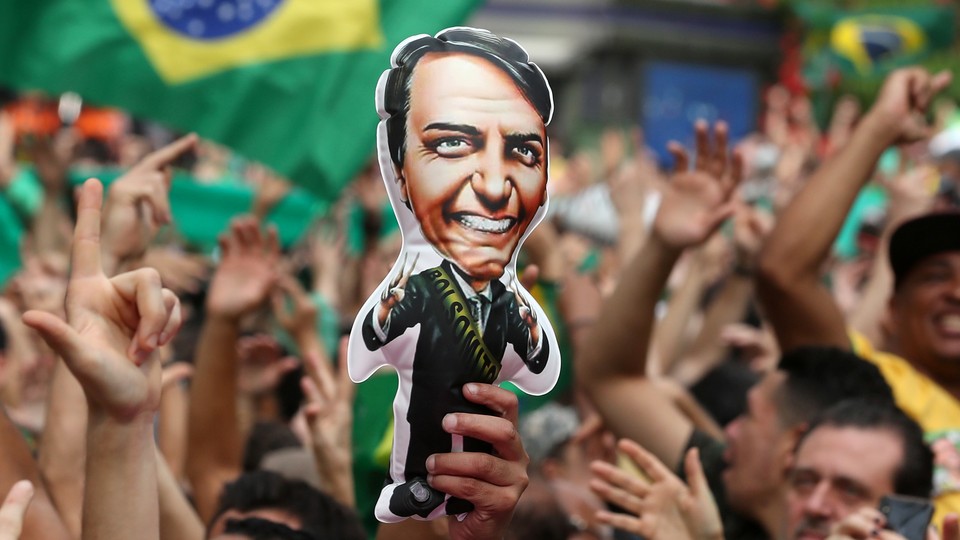 Bolsonaro's supporters at a rally in São Paulo