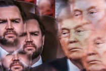 Collage of Vance and Trump