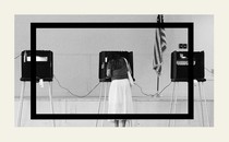 a woman at a voting booth