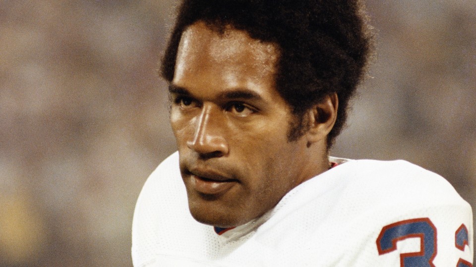 A photo of O. J. Simpson during his football career