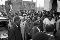 King’s casket carried into a funeral home in Atlanta