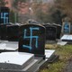 Graves desecrated with swastikas in a Jewish cemetery in France in February 2019