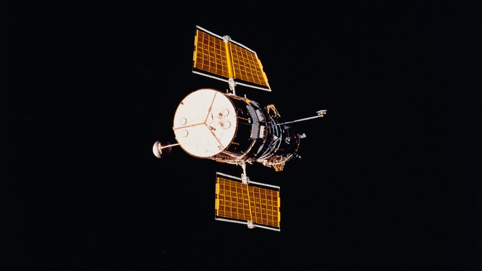 A picture of the Hubble Space Telescope in orbit
