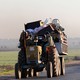 Convoys of displaced Syrians leave Idlib in January.