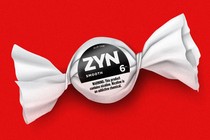 Illustration of Zyn in a candy wrapper