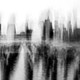 A blurry image of the Manhattan skyline.