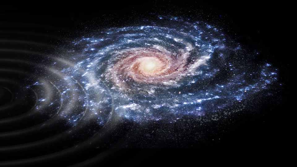 An artist’s impression of a perturbation of stars in the Milky Way galaxy