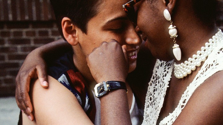 two people embracing