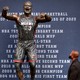 A color photo of Dwyane Wade looking up at the newly unveiled statue of himself.