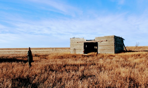 Deb Fallows on part of the farm near Guymon, Oklahoma, where Caroline Henderson wrote her “Letters from the Dust Bowl” series for The Atlantic in the 1930s. At the time, the area was a thriving farm community. Now it is deserted.