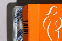 Photograph of a box of abortion pills