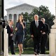 Judge Amy Coney Barrett and Vice President Mike Pence walk into the Capitol.