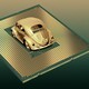 A VW Beetle mounted on a microchip