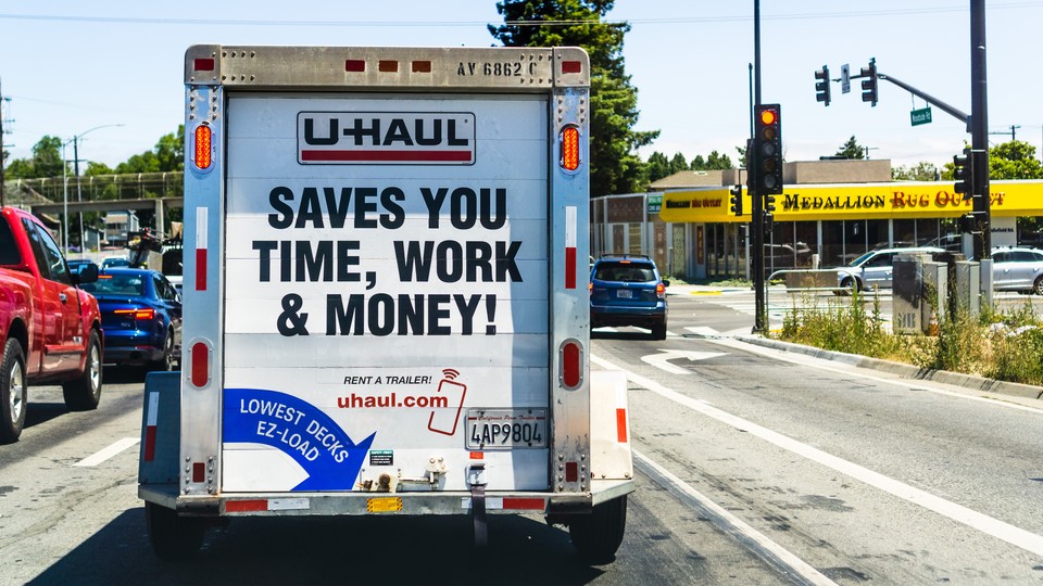A U-Haul truck